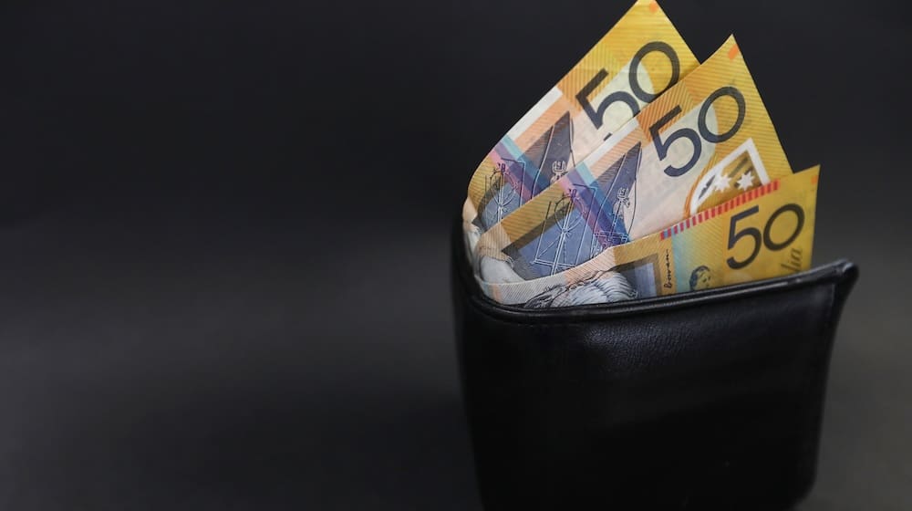 Wallet with australian cash